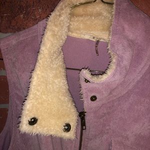 entro blush pink cargo style knee length vest